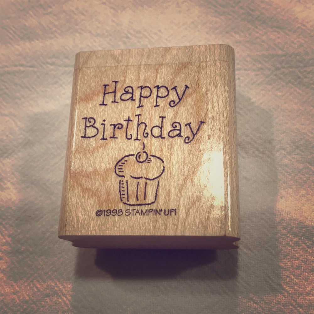 Happy Birthday Rubber Stamp